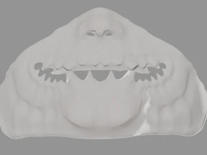 Japanese Oni Half Mask 3D Model