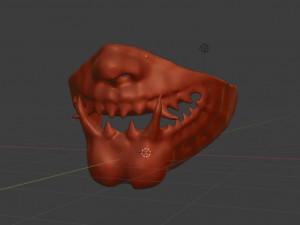 Japanese Oni Half Mask Modelo 3D