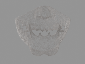 Japanese Oni Half Mask Modelo 3D