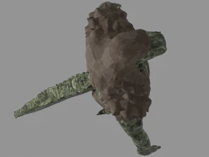 Male Lizardfolk Rigged 3D Model