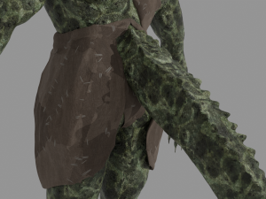 Male Lizardfolk Rigged Modelo 3D