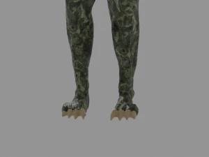 Male Lizardfolk Rigged 3D Model