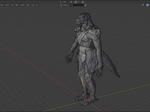 Male Lizardfolk Rigged Modelo 3D
