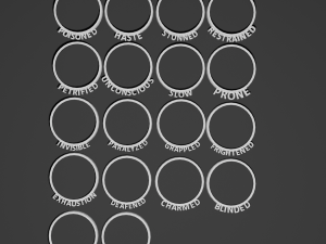 Printable DnD Condition Rings 3D Print Model