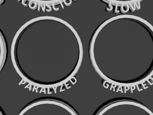 Printable DnD Condition Rings Modelo de Impressão 3D