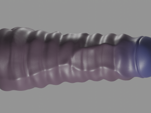 Fantasy Curly Monster Sextoy Penis Modelo 3D