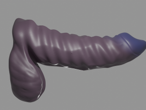 Fantasy Curly Monster Sextoy Penis Modelo 3D