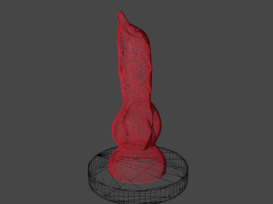 Dog Penis Furry Fantasy Lowpoly Modelo 3D