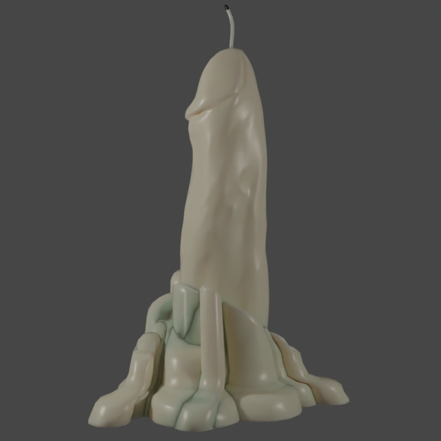 Candle Penis 3Dモデル .c4d .max .obj .3ds .fbx .stl .blend 