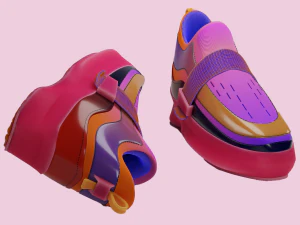 Ger&ccedil;ek&ccedil;i Modern Ayakkabılar 3D Model