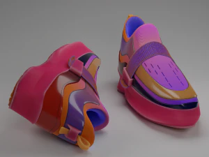 Realistic Modern Shoes 3D Model