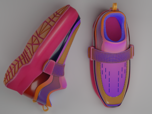 Realistic Modern Shoes Modelo 3D