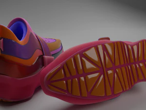 Realistic Modern Shoes 3D Model