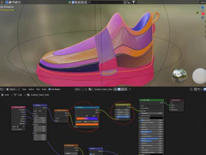 Realistic Modern Shoes 3D Model