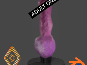 Dog Penis Furry Fantasy Sextoy 3D Model