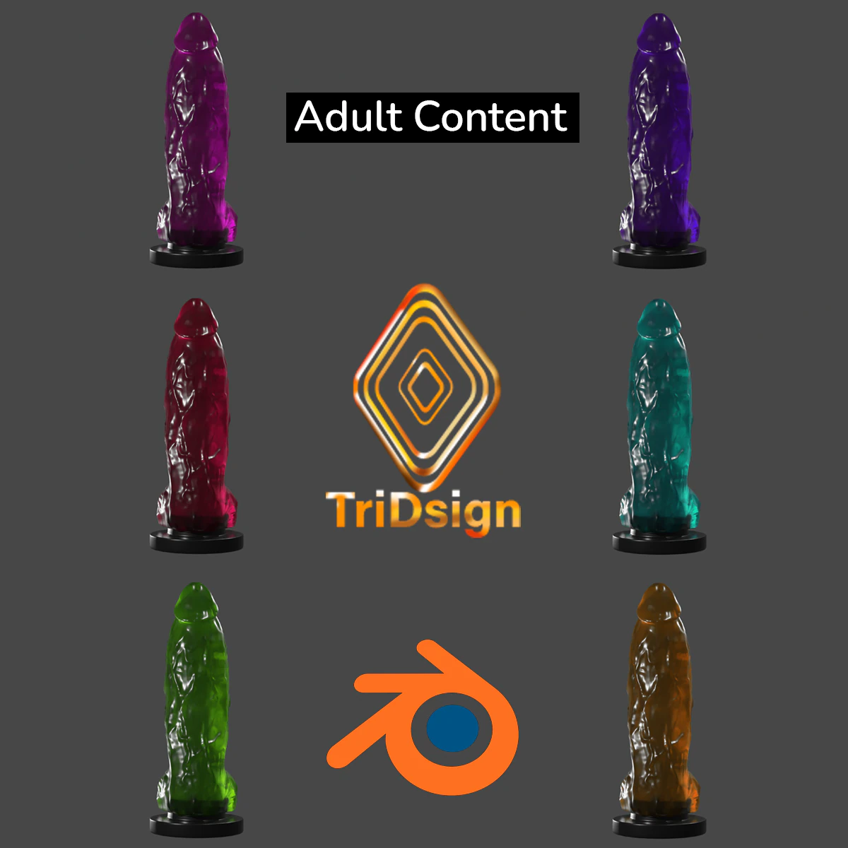 Translucent Penis Sextoy 3D Model .c4d .max .obj .3ds .fbx .stl .blend 