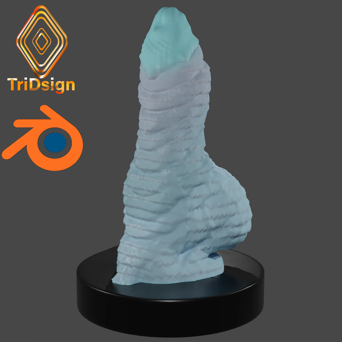 White Dragon Fantasy Sextoy Penis 3D Model .c4d .max .obj .3ds .fbx .stl .blend 