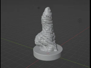 White Dragon Fantasy Sextoy Penis 3D Model