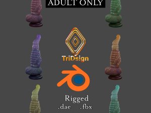 Realistic Rigged Dragon Penis Sextoy Sirizian 3D Model
