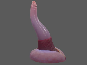 Lowpoly Tentacle Penis Sextoy Rigged 3D Model