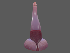 Lowpoly Tentacle Penis Sextoy Rigged Modelo 3D