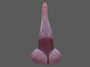 Lowpoly Tentacle Penis Sextoy Rigged 3D Model