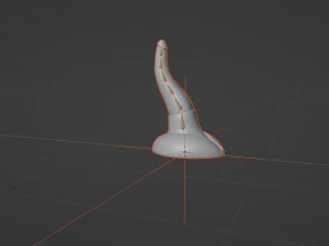 Lowpoly Tentacle Penis Sextoy Rigged 3D Model