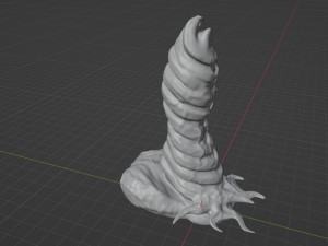 Horned Demon Penis Sextoy 3D Model