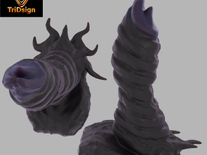 Horned Demon Penis Sextoy 3D Model