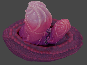 Double Dragon Penis Sextoy Rigged Modello 3D