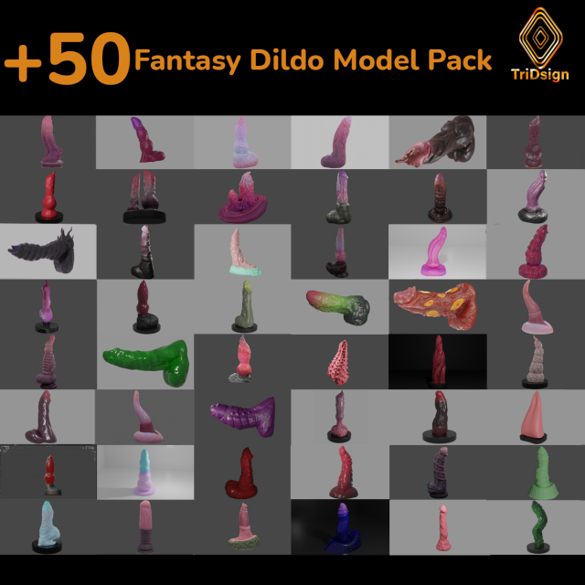 58 Fantasy Sextoy Collection Pack 3D Model .c4d .max .obj .3ds .fbx .stl .blend