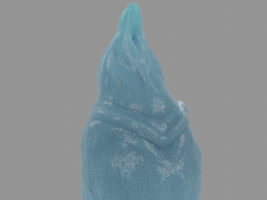 Blue Dog Furry Fantasy Penis Rigged Model 3D