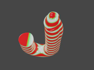Xmas Candy Penis Sextoy 3D Model