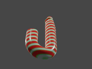 Xmas Candy Penis Sextoy 3D Model