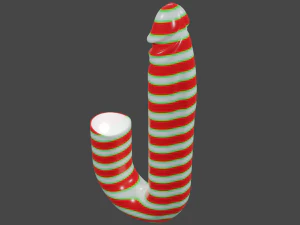Xmas Candy Penis Sextoy 3D Model