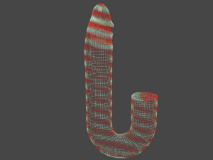 Xmas Candy Penis Sextoy 3D Model