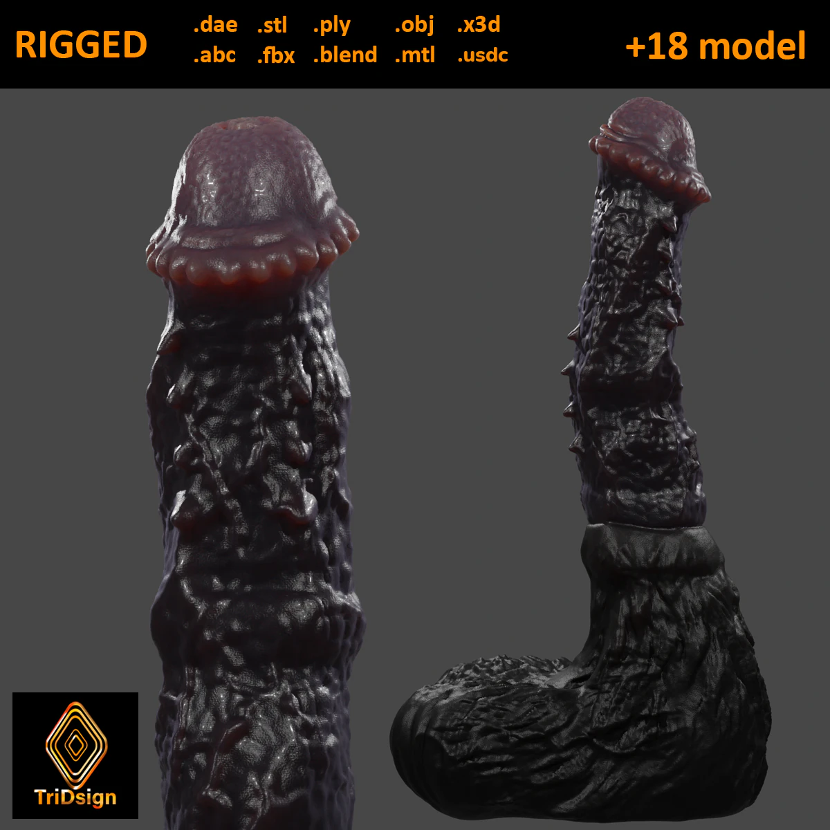 Night Horse Furry Sextoy Rigged 3D Model .c4d .max .obj .3ds .fbx .stl .blend 