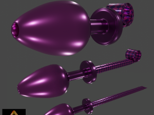 Partyhorn Sextoy Plug 3D Model