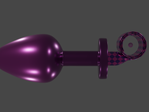 Partyhorn Sextoy Plug 3D Model