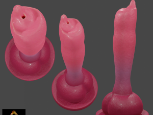 Textured Dog Sextoy Rigged Lowpoly 3D Model