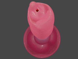 Textured Dog Sextoy Rigged Lowpoly 3D Model