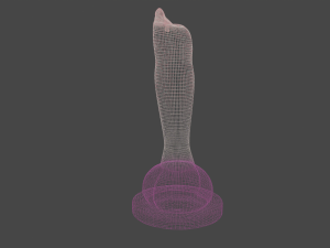 Textured Dog Sextoy Rigged Lowpoly 3D Model