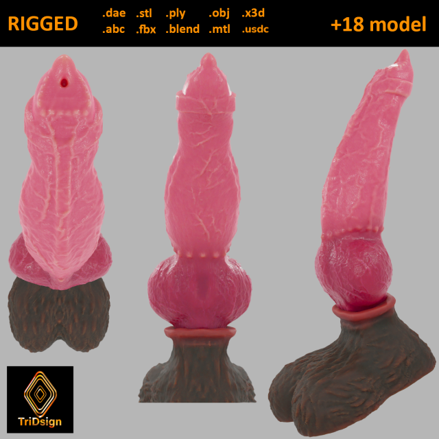 Agorhan Dog Furry Sextoy Rigged 3D 모델 .c4d .max .obj .3ds .fbx .stl .blend 