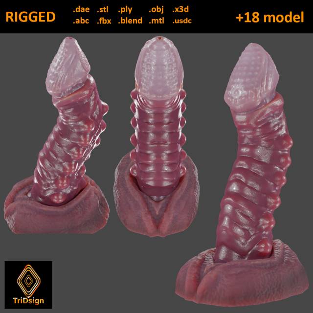 Nehil Dragon Furry Sextoy Rigged 3D 模型 .c4d .max .obj .3ds .fbx .stl .blend 