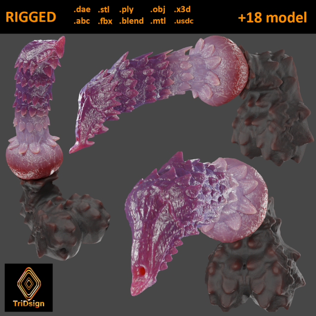 Spinnas Fantasy Furry Sextoy Rigged 3Dモデル .c4d .max .obj .3ds .fbx .stl .blend 