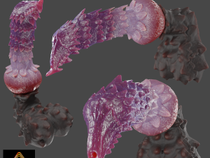 Spinnas Fantasy Furry Sextoy Rigged 3D Model