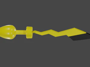 Pikachu Tail Plug Sextoy Lowpoly Rigged 3D Model