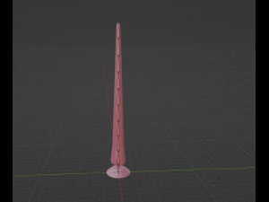 Extra Long Tentacle Plug Sextoy Lowpoly Rigged 3D Model