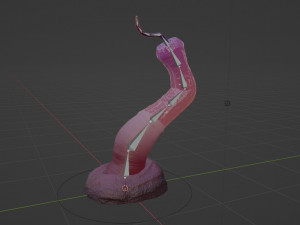 Worm Tentacle Fantasy Sextoy Rigged 3D Model