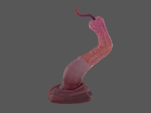 Worm Tentacle Fantasy Sextoy Rigged 3D Model
